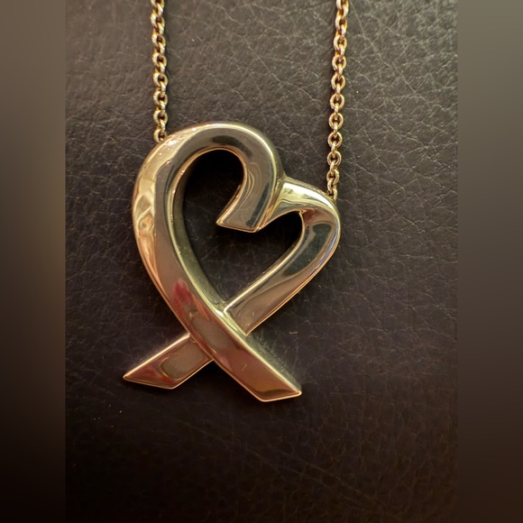 Tiffany & Co. Sterling Silver Paloma Picasso Loving Heart Chain Necklace 24" - Picture 2 of 10